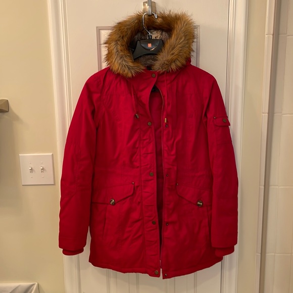 womens lined hooded winter coat - Picture 1 of 6